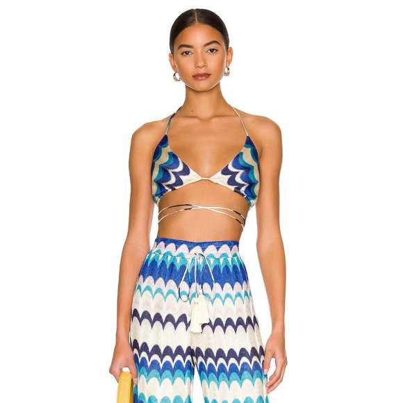 Alexis Other - Alexis Sol Crochet Knit Bra Top Bikini Blue Wave sz S